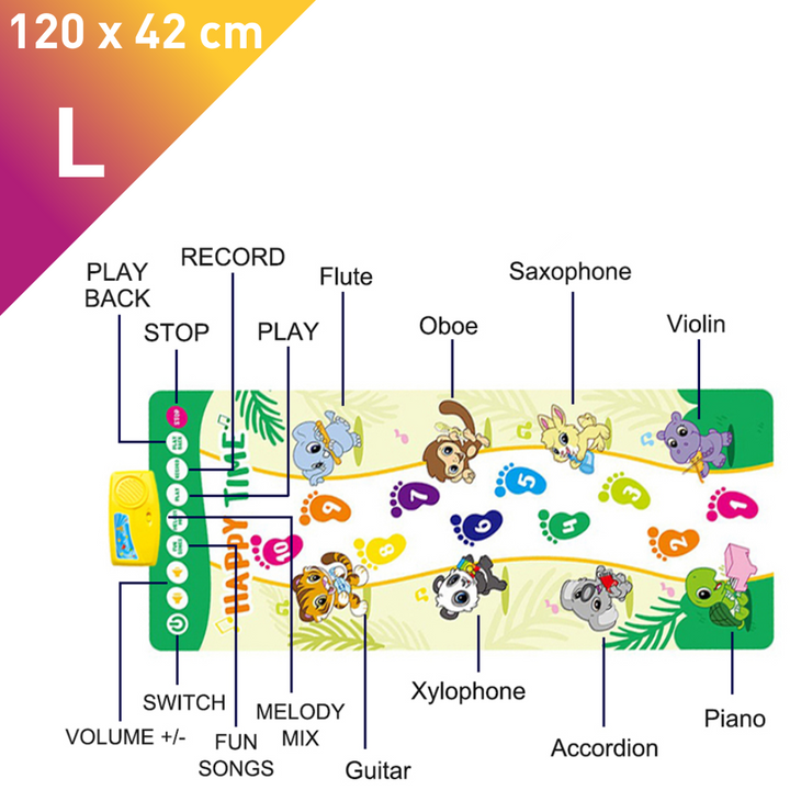 Tapete Piano - Brinquedo Musical Educativo Infantil