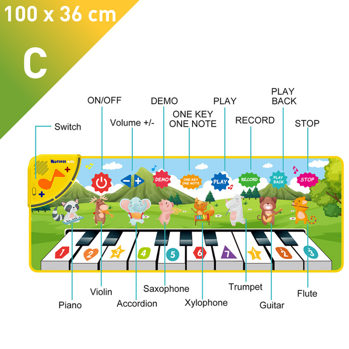 Tapete Piano - Brinquedo Musical Educativo Infantil