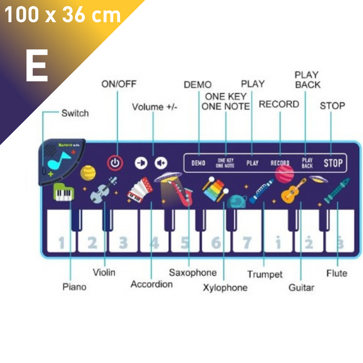 Tapete Piano - Brinquedo Musical Educativo Infantil